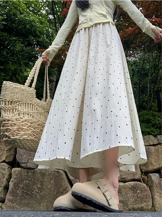 Sweet Spring Summer High Waist A-Line Skirt Women's White Umbrella Skirt Slimming Small Size Commute Simple Style
Sweet Spring Summer High Waist A-Line Skirt Women's White Umbrella Skirt Slimming Small Size Commute Simple Style