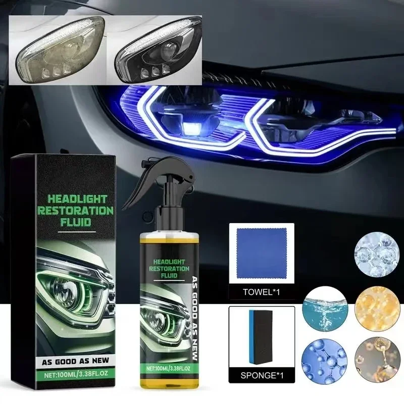 Headlight Restorer Liquid Headlight Coating Sprayer Lens Cleaner Lens Polisher Scratch Restoring Fluid
Headlight Restorer Liquid Headlight Coating Sprayer Lens Cleaner Lens Polisher Scratch Restoring Fluid