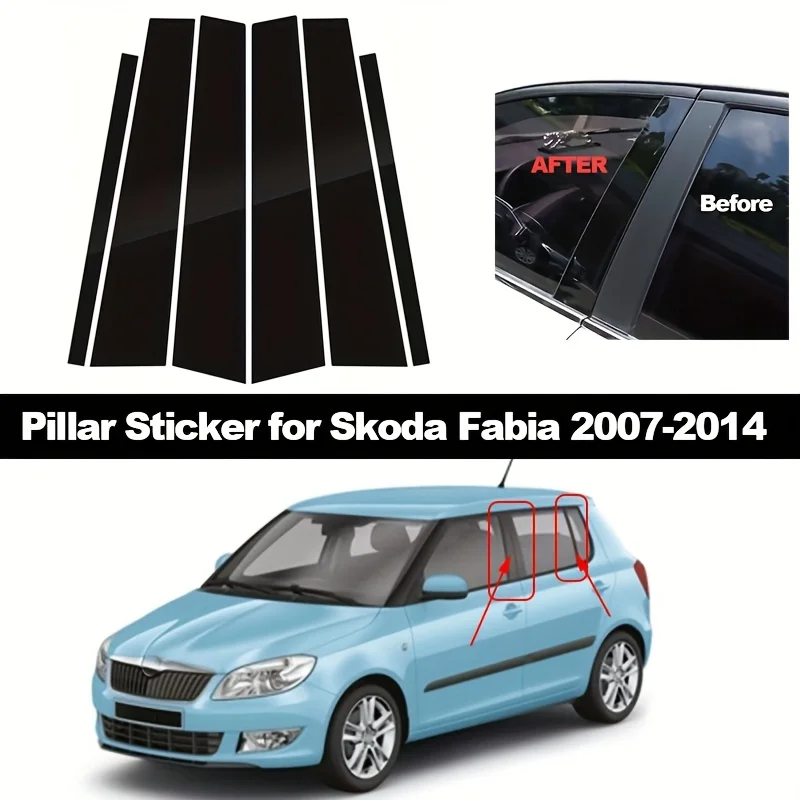 Глянцевая черная накладка на стойку двери для Skoda Fabia 2007-2014, улучшение внешнего вида автомобиля, стильный автомобильный аксессуар, прочная автозапчасть
Глянцевая черная накладка на стойку двери для Skoda Fabia 2007-2014, улучшение внешнего вида автомобиля, стильный автомобильный аксессуар, прочная автозапчасть