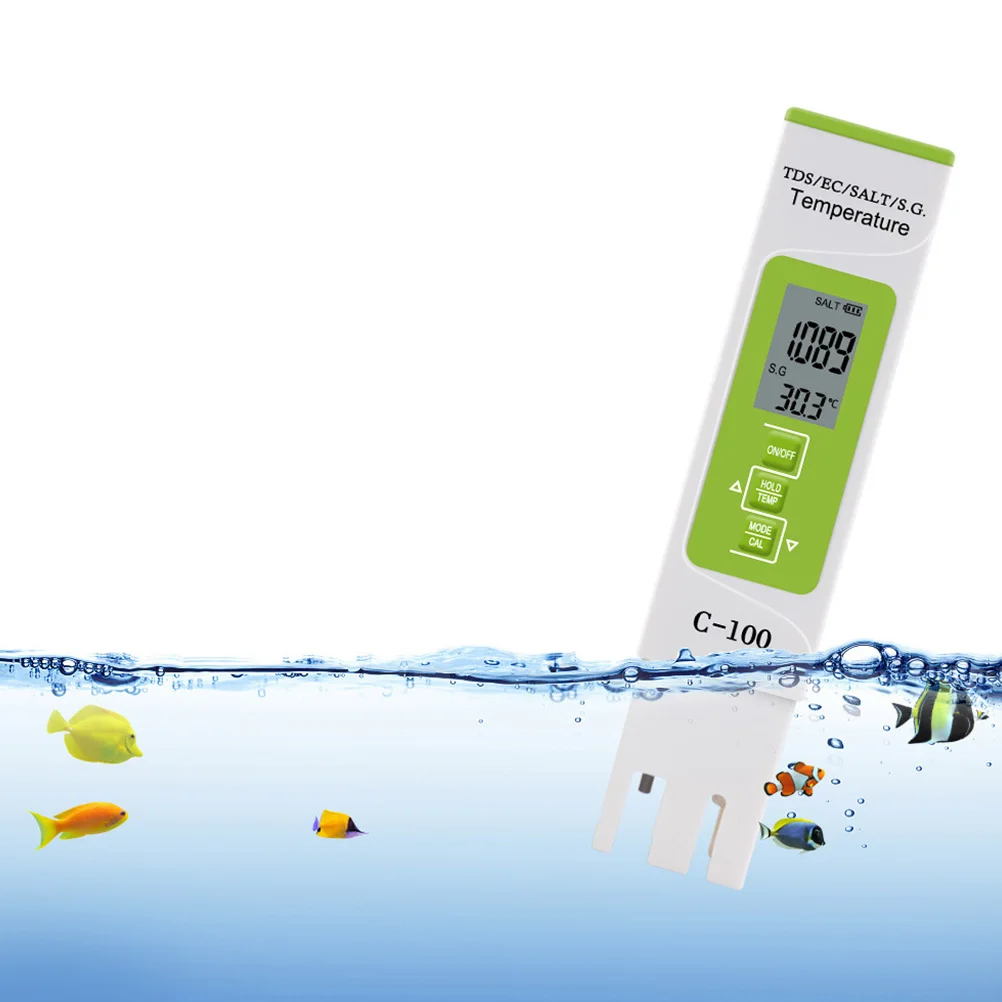 Water Quality Tester Digital H held Plastic Meter S.G EC Temperature Tool Aquarium Swimming Pool
Water Quality Tester Digital H held Plastic Meter S.G EC Temperature Tool Aquarium Swimming Pool