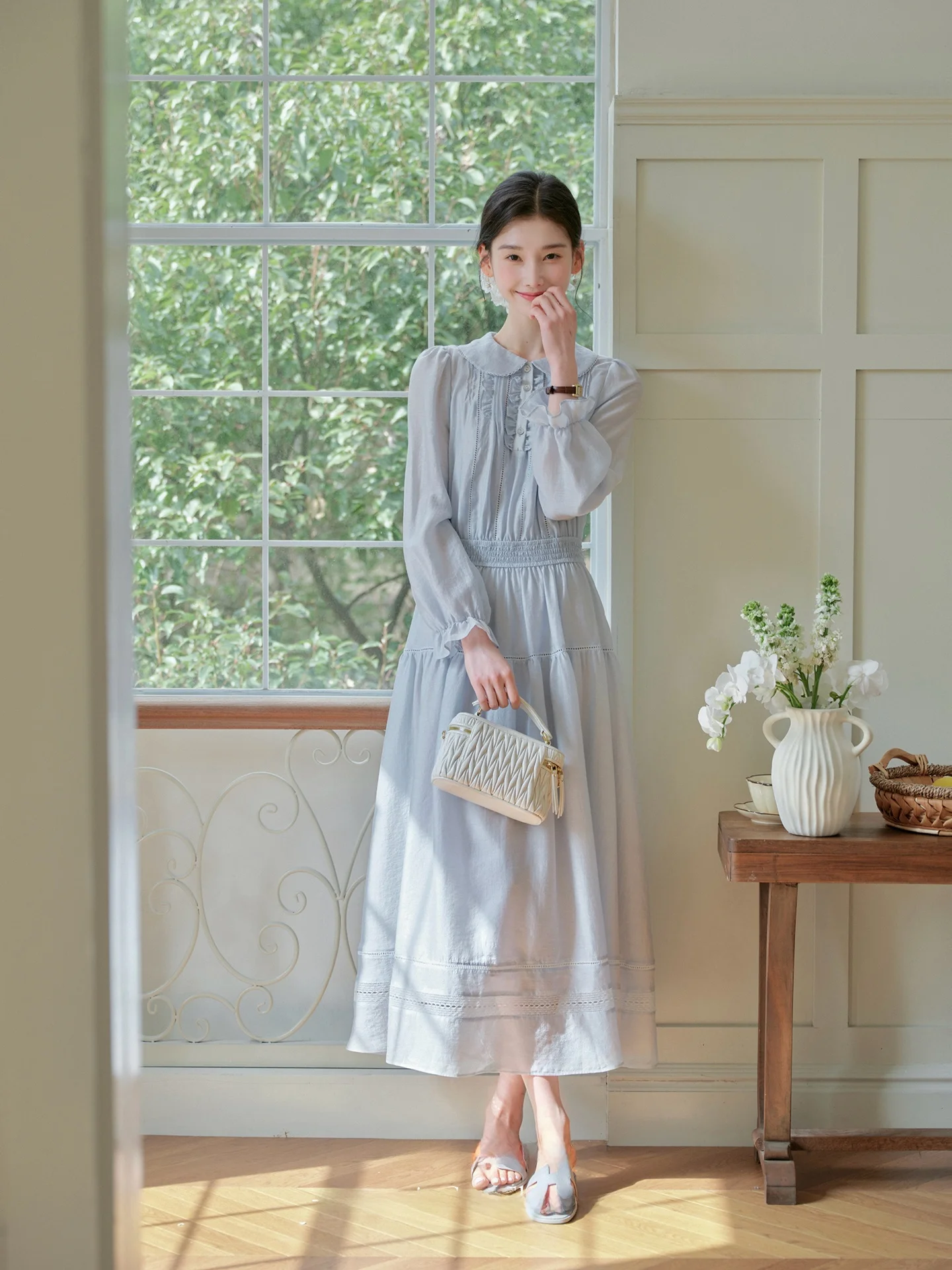 Roro eep Bonnie Jasmine Hollow out Lyocell Linen Dr Women Slimming Skirt Commute Sle Long Sve A-Line Dr
Roro eep Bonnie Jasmine Hollow out Lyocell Linen Dr Women Slimming Skirt Commute Sle Long Sve A-Line Dr