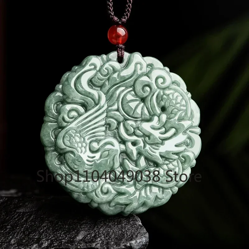 Natural A-grade Jade Pendant Beans Dragon Phoenix Brand Jewelry Pendant Upscale Men's and Women's Jade Pendant Necklace
Natural A-grade Jade Pendant Beans Dragon Phoenix Brand Jewelry Pendant Upscale Men's and Women's Jade Pendant Necklace
