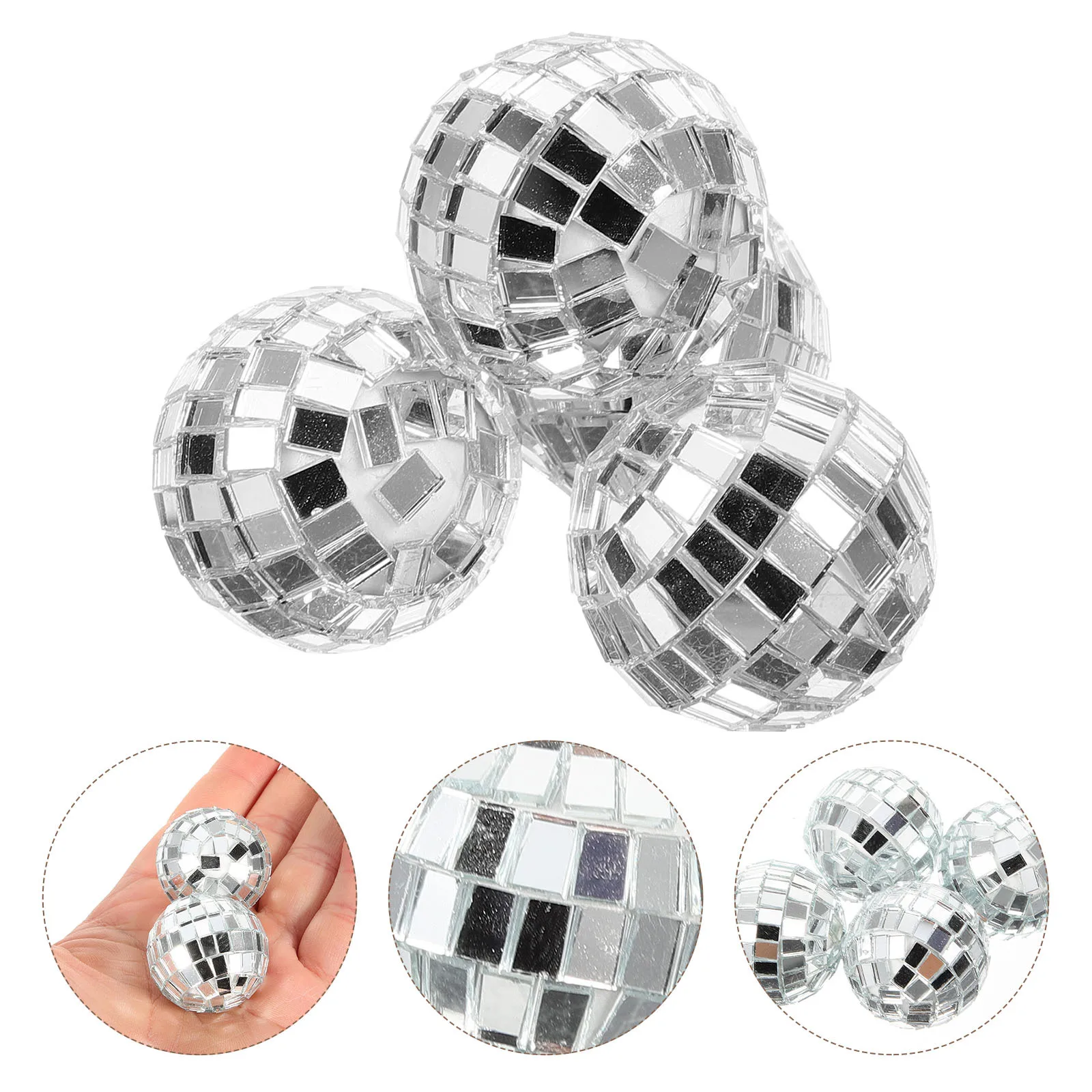 12 pcs Silver Glass Mirror Disco Ball Hanging Ornament For Party Wedding Christmas Decorative Lighting Reflective Disco Balls
12 pcs Silver Glass Mirror Disco Ball Hanging Ornament For Party Wedding Christmas Decorative Lighting Reflective Disco Balls
