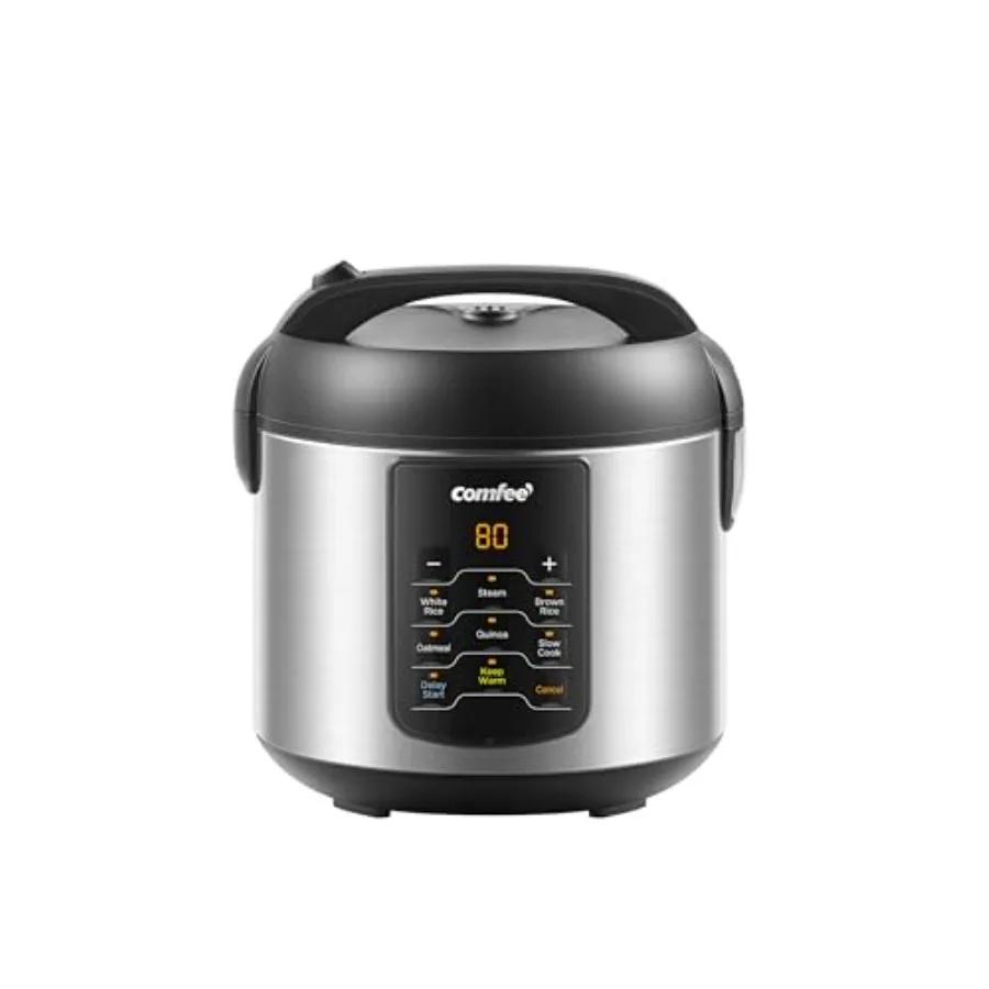 Compact Rice Cooker 6-in-1 Stainless Steel Multi Cooker Slow Cooker Steamer Saute and Warmer 2 QT 8 Cups Cooked 4 Cups Uncooked
Compact Rice Cooker 6-in-1 Stainless Steel Multi Cooker Slow Cooker Steamer Saute and Warmer 2 QT 8 Cups Cooked 4 Cups Uncooked
