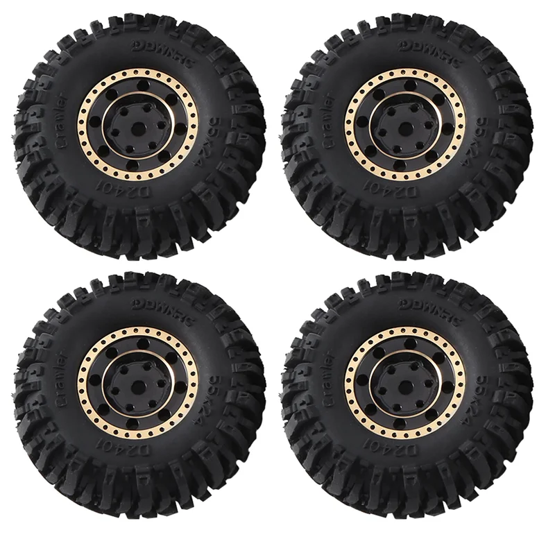 Compact 4Pcs 55X22mm 1.0 Brass Wheel Rim Rubber Tire For 1/18 1/24 RC Crawler Car Axial SCX24 AX24 TRX4M FMS FCX24 Upgrade Parts
Compact 4Pcs 55X22mm 1.0 Brass Wheel Rim Rubber Tire For 1/18 1/24 RC Crawler Car Axial SCX24 AX24 TRX4M FMS FCX24 Upgrade Parts