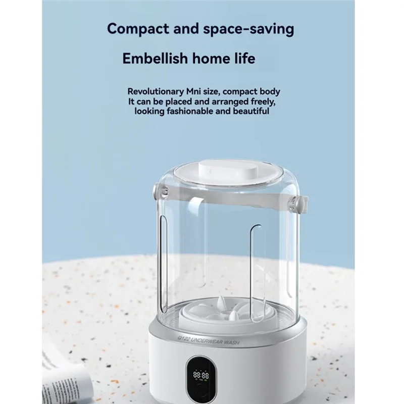-ABLP Portable Washer Underwear Washer Rechargeable Cordless Mini Portable Washing Machine For Apartment, Camping, Travel
-ABLP Portable Washer Underwear Washer Rechargeable Cordless Mini Portable Washing Machine For Apartment, Camping, Travel
