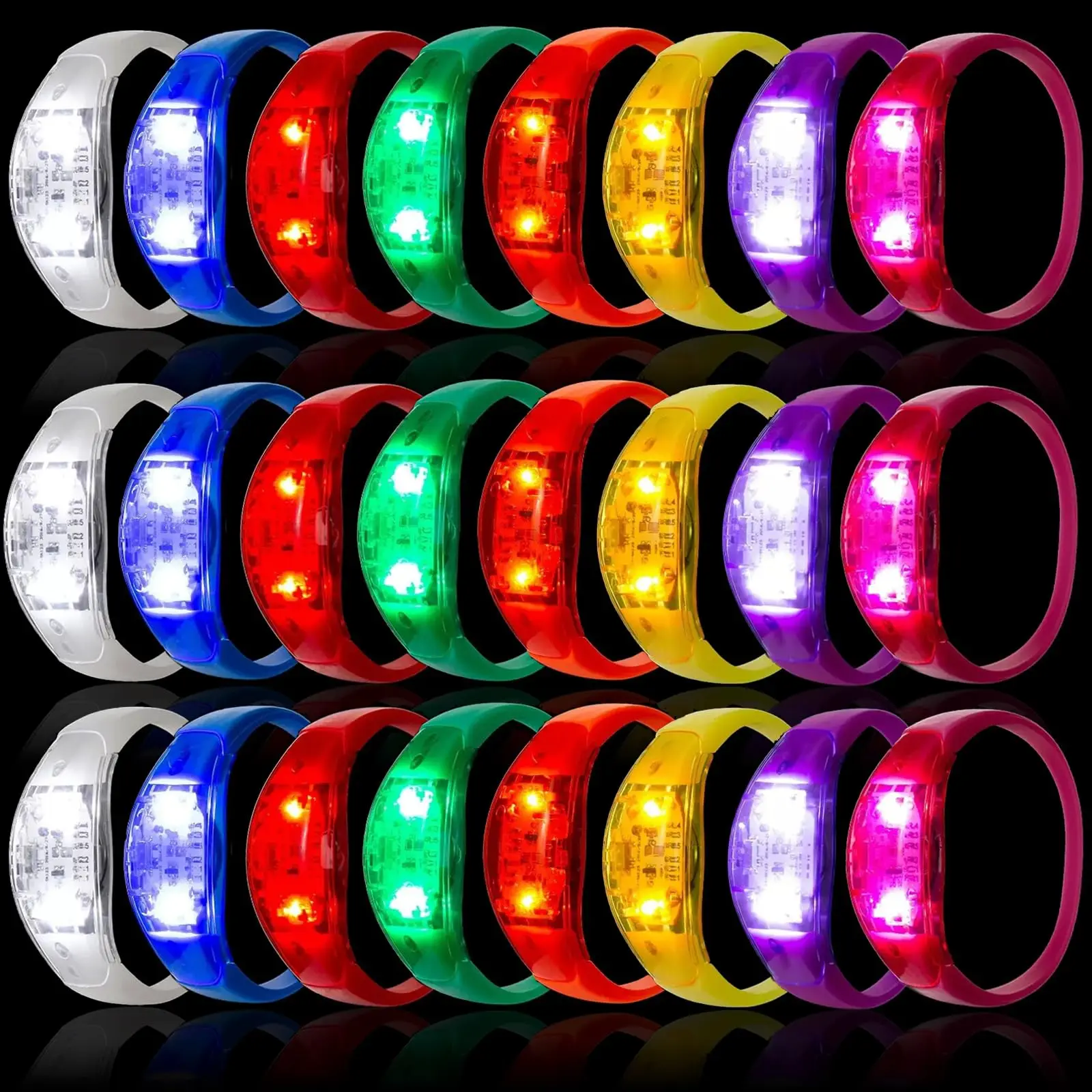 12-240Pcs LED Glow Bracelets Sound Activated Light Up Bracelets for Adults & Kids with Flashing LED Strobe for Night Events
12-240Pcs LED Glow Bracelets Sound Activated Light Up Bracelets for Adults & Kids with Flashing LED Strobe for Night Events