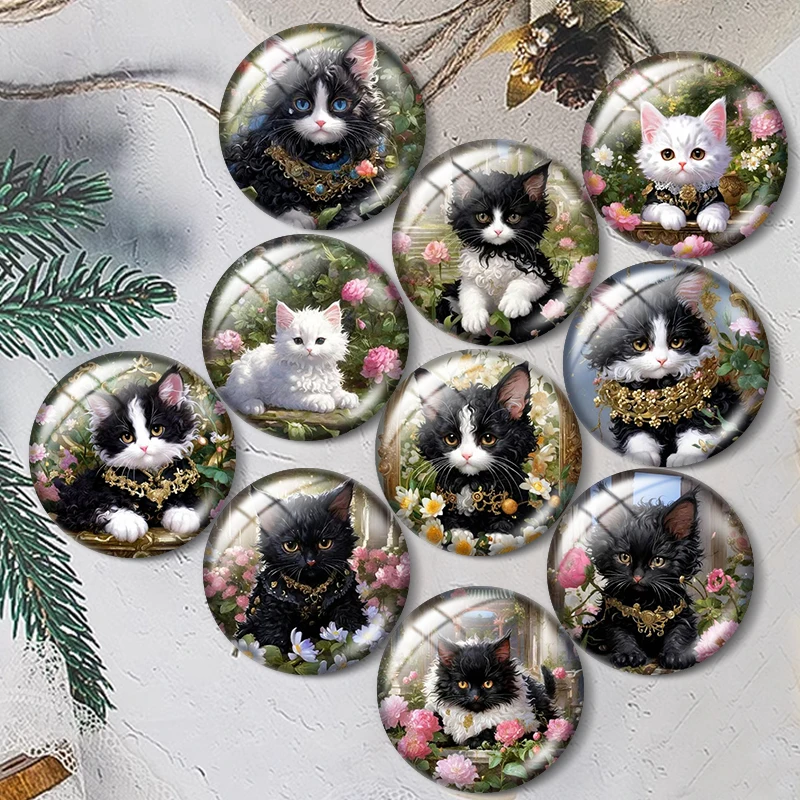 Watercolor Flower Cat 12/18/20/25mm glass cabochon bracelet pendant rings for jewelry demo earrings back Making findings
Watercolor Flower Cat 12/18/20/25mm glass cabochon bracelet pendant rings for jewelry demo earrings back Making findings