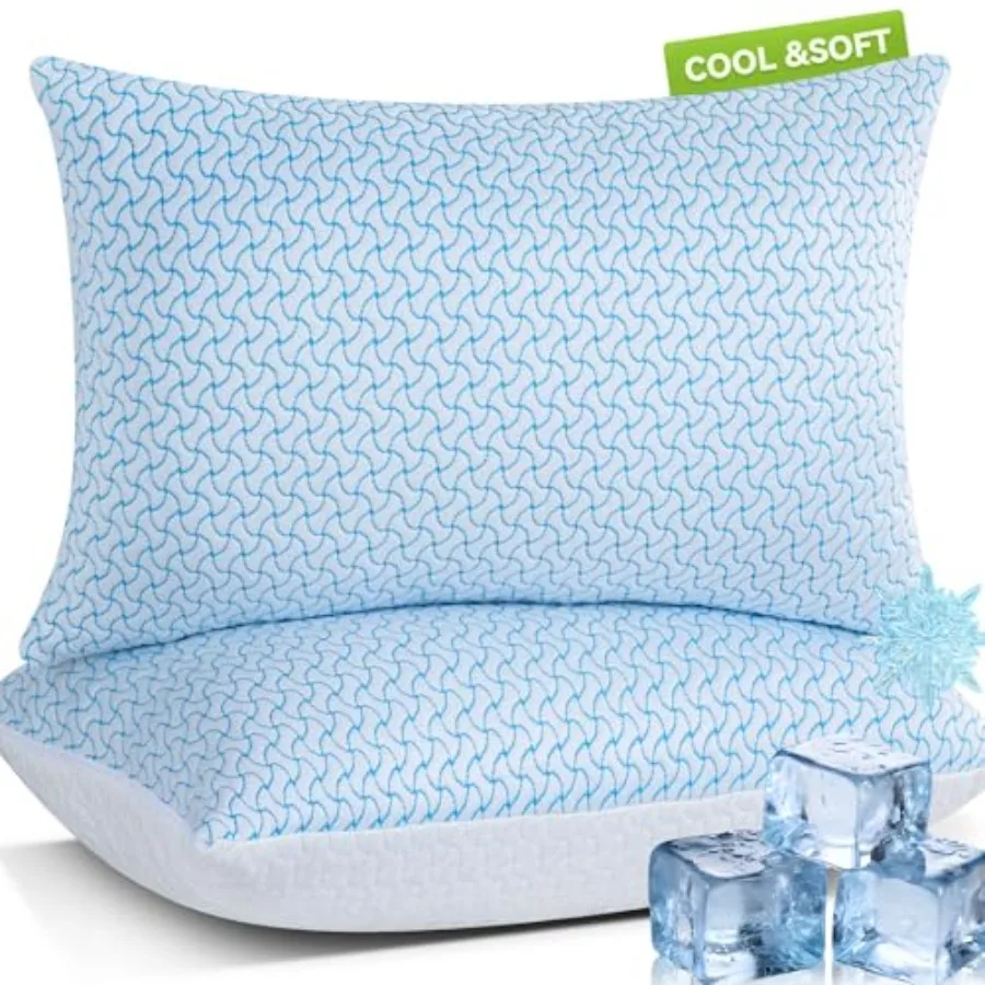 Shredded Memory Foam Pillows Queen Size Set of 2, Cooling Bed Pillow for Sleeping for Hot Sleepers, Adjustable Pilllows for Sid
Shredded Memory Foam Pillows Queen Size Set of 2, Cooling Bed Pillow for Sleeping for Hot Sleepers, Adjustable Pilllows for Sid