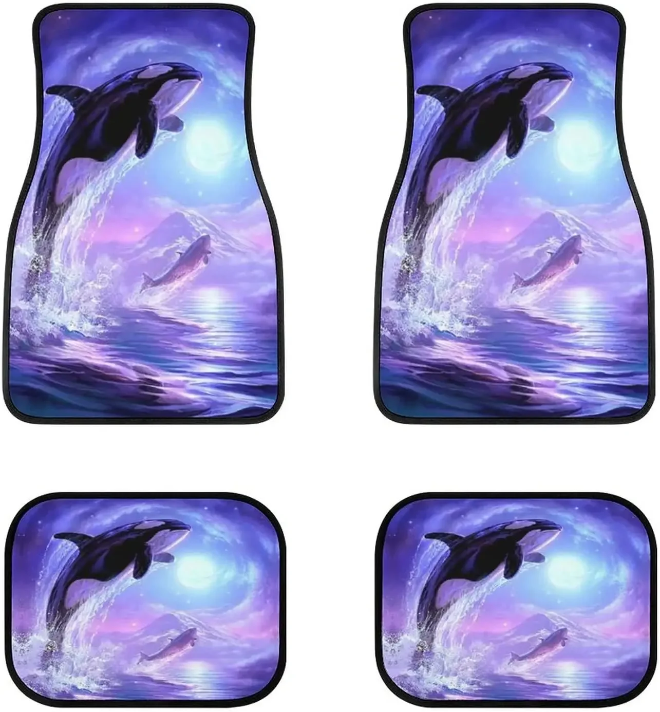 Dolphin Jumping Printing Car Floor Mats Front & Rear Liners Set, Universal Fit Auto Carpet Floor Mats Set of 4 for SUV
Dolphin Jumping Printing Car Floor Mats Front & Rear Liners Set, Universal Fit Auto Carpet Floor Mats Set of 4 for SUV