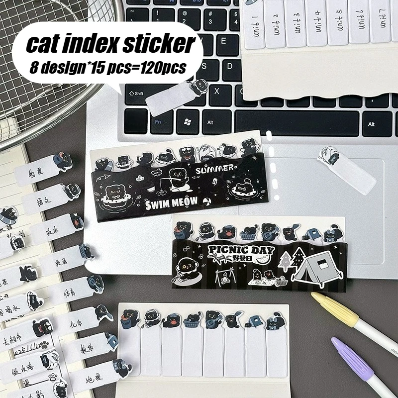Kawaii Black Cat Index Tab Sticker Writable Bookmark Sticky Note Notebook Textbook Page Marker Cute Stationery School Supplies
Kawaii Black Cat Index Tab Sticker Writable Bookmark Sticky Note Notebook Textbook Page Marker Cute Stationery School Supplies