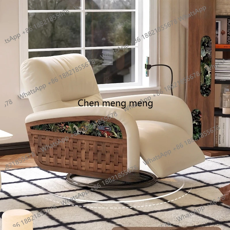 Retro style woven rattan single sofa electric rotating recliner multi-functional leisure can lie down and sleep
Retro style woven rattan single sofa electric rotating recliner multi-functional leisure can lie down and sleep