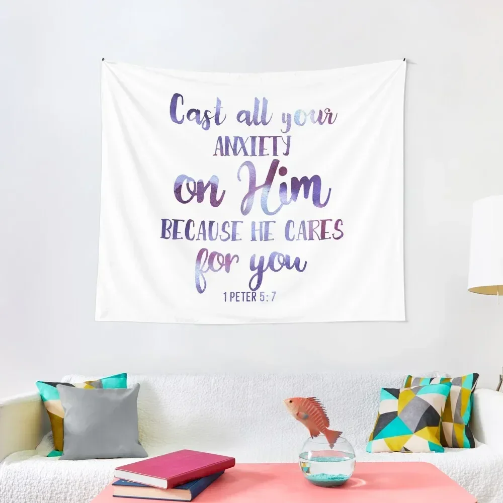 Christian Quote - Anxiety - He Cares For You - 1 Peter 5:7 Tapestry Things To The Room Wall Hanging Wall Tapestry
Christian Quote - Anxiety - He Cares For You - 1 Peter 5:7 Tapestry Things To The Room Wall Hanging Wall Tapestry