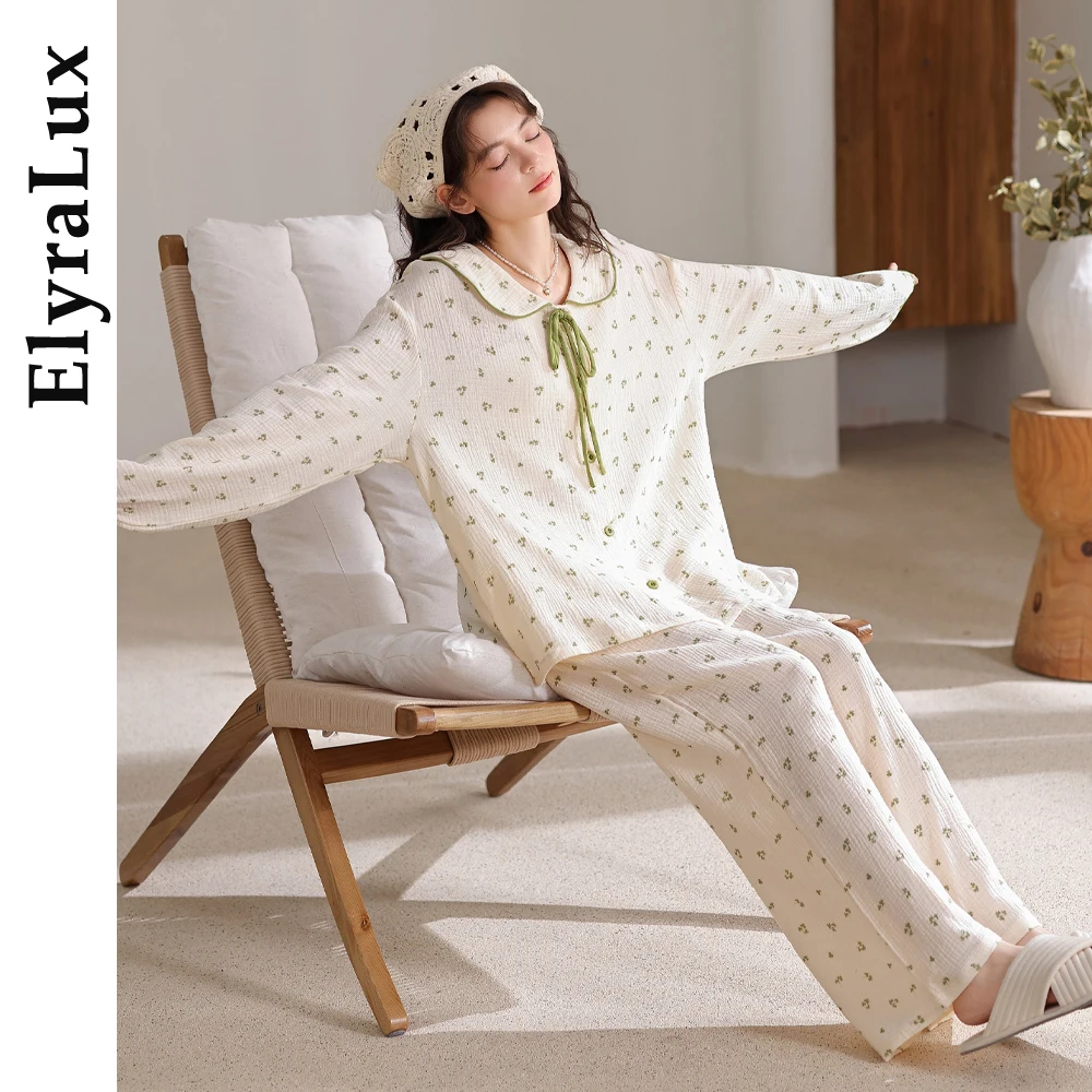 ElyraLux Women's Long Sleeve Pajama Set Soft Nightwear Loungewear Elegant Home Sleepwear with Pants for Cozy Night
ElyraLux Women's Long Sleeve Pajama Set Soft Nightwear Loungewear Elegant Home Sleepwear with Pants for Cozy Night