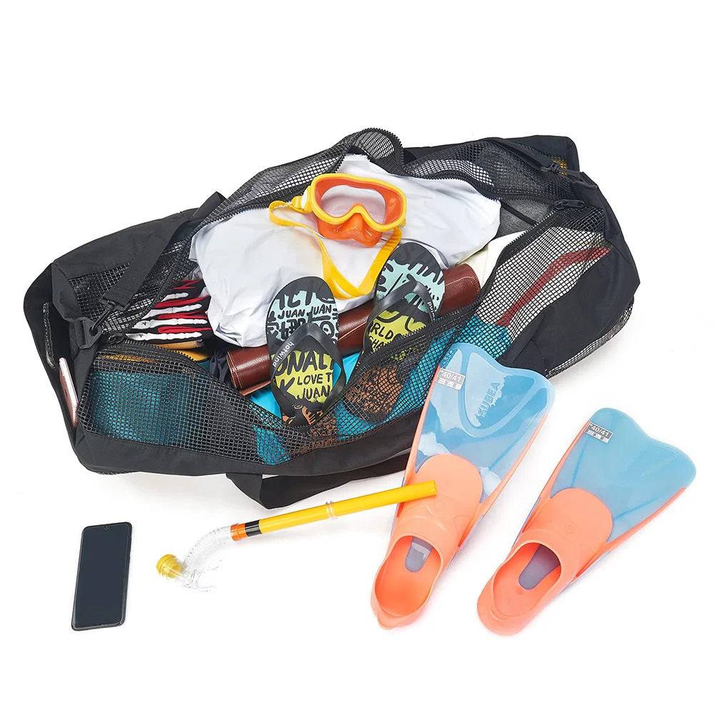 Multifunctional Snorkeling Equipment Storage Bag Large Capacity Beach Storage Bag Mesh Gear Bag for Surfing Swiming Scuba Diving
Multifunctional Snorkeling Equipment Storage Bag Large Capacity Beach Storage Bag Mesh Gear Bag for Surfing Swiming Scuba Diving