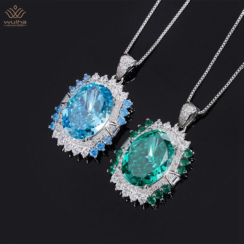 WUIHA Luxury 925 Sterling Silver 13*18MM Sapphire Faceted Gemstone Pendant Necklace For Women Wedding Gift Jewelry Drop Shipping
WUIHA Luxury 925 Sterling Silver 13*18MM Sapphire Faceted Gemstone Pendant Necklace For Women Wedding Gift Jewelry Drop Shipping