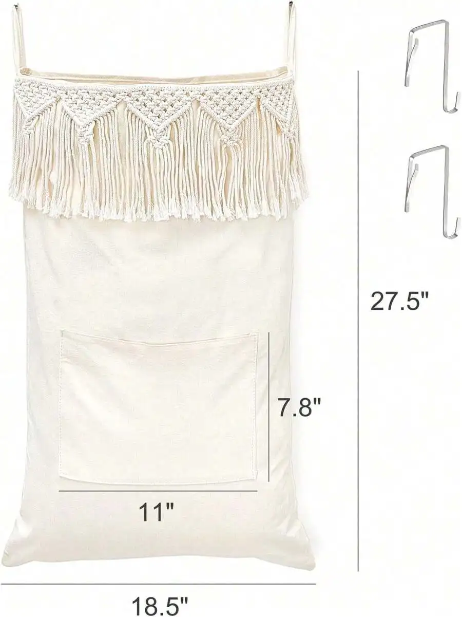 Macrame Hanging Laundry Hamper With Over Door Hooks Boho Decor Storage Bag For Bathroom Dorm Home
Macrame Hanging Laundry Hamper With Over Door Hooks Boho Decor Storage Bag For Bathroom Dorm Home