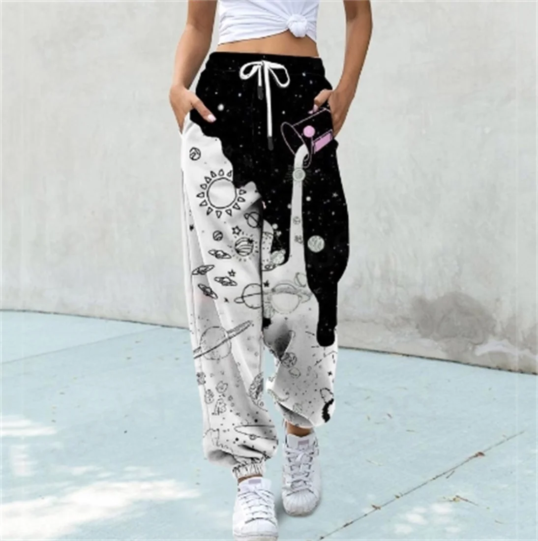 Ladies casual printed waist sports pants pocket high waist sports gym exercise slim jogging pants casual pants
Ladies casual printed waist sports pants pocket high waist sports gym exercise slim jogging pants casual pants