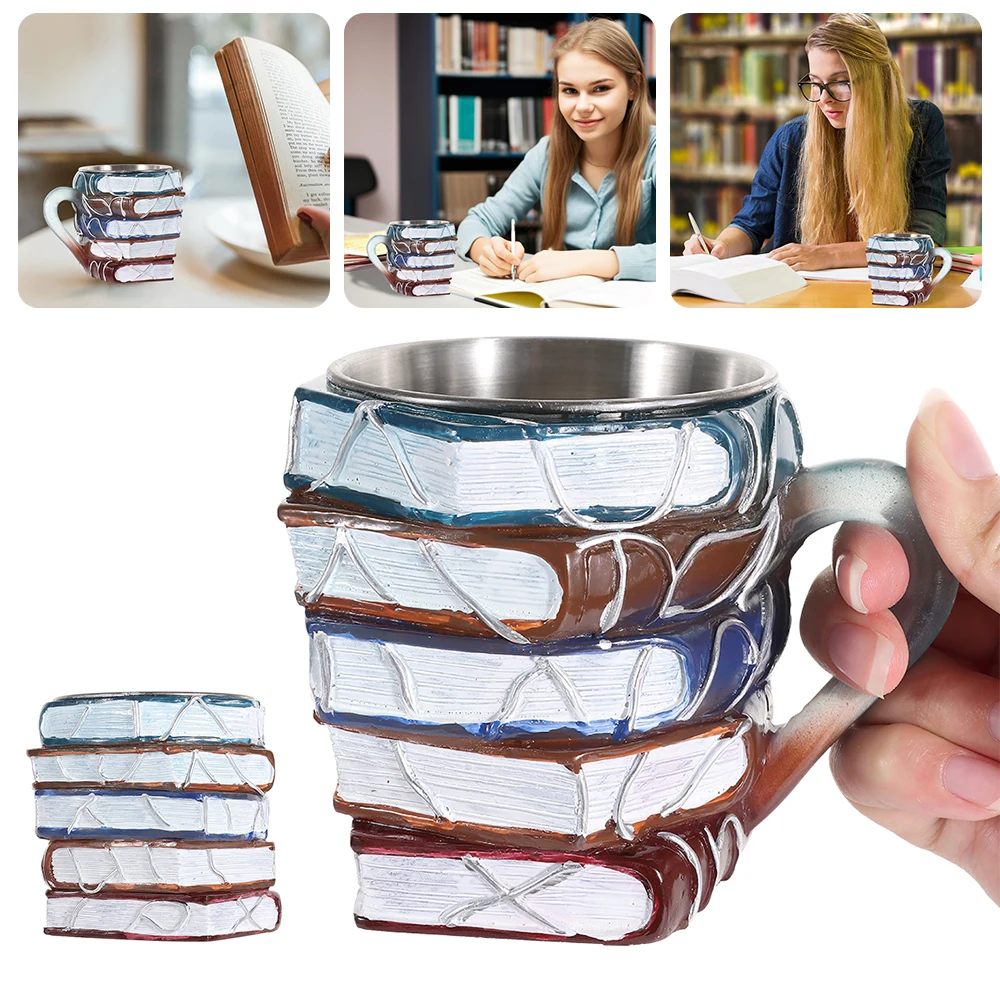 Novelty Safe 3D Painted Book Mug Large Capacity 11oz Unique Books Stack Coffee Mug Coffee Cup Literature Lovers
Novelty Safe 3D Painted Book Mug Large Capacity 11oz Unique Books Stack Coffee Mug Coffee Cup Literature Lovers