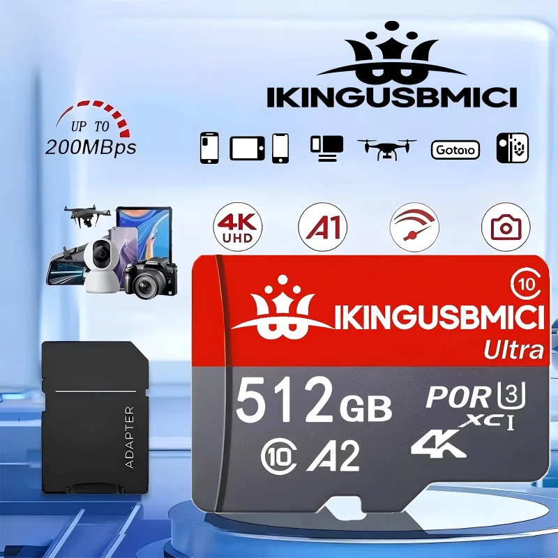 High Capacity Micro TF SD Card Memory Card SD Cards TF Cards 512GB 32GB 256GB A1 High Transfer for Smartphone PC Laptop Phone
High Capacity Micro TF SD Card Memory Card SD Cards TF Cards 512GB 32GB 256GB A1 High Transfer for Smartphone PC Laptop Phone
