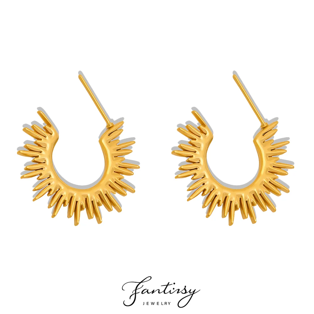 Geometric 18K Gold Plated Earrings Women's Fashion Stainless Steel Gold Color Silver Personalized Earrings Waterproof Jewelry
Geometric 18K Gold Plated Earrings Women's Fashion Stainless Steel Gold Color Silver Personalized Earrings Waterproof Jewelry