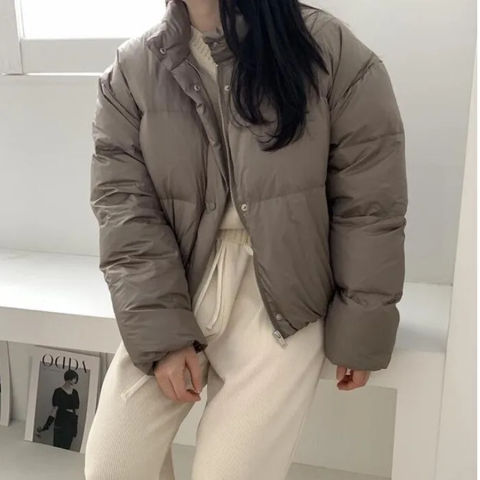 Женский хлопковый топ свободного покроя с воротником-стойкой, теплый модный корейский зимний топ, Новое поступление, универсальный повседневный длинный топ све
Женский хлопковый топ свободного покроя с воротником-стойкой, теплый модный корейский зимний топ, Новое поступление, универсальный повседневный длинный топ све