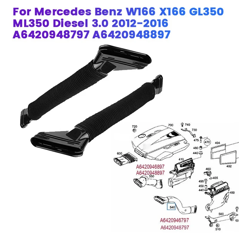 Воздуховод для Mercedes Benz W166 X166 GL350 ML350 Diesel 3,0 2012-2016 A6420948797 A6420948897, 1 пара
Воздуховод для Mercedes Benz W166 X166 GL350 ML350 Diesel 3,0 2012-2016 A6420948797 A6420948897, 1 пара