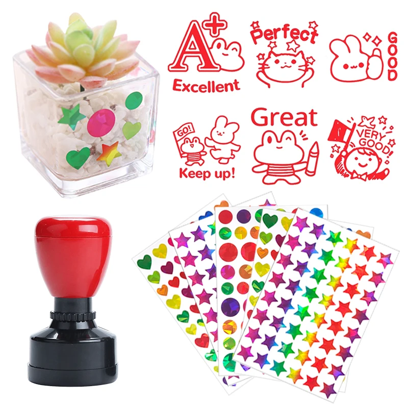 Teacher Reward Set 10 Sheets/pack Laser Stickers Self-Adhesive 1PC Random Reward Stamp Cute Comments Encourage Praises Seals ZYF
Teacher Reward Set 10 Sheets/pack Laser Stickers Self-Adhesive 1PC Random Reward Stamp Cute Comments Encourage Praises Seals ZYF