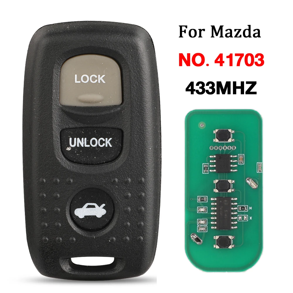 jingyuqin Model NO. 41703 433MHZ 4D63 Chip 3 Buttons Remote Control Car Key For Mazda MX5 MK2.5 2000-2005 323
jingyuqin Model NO. 41703 433MHZ 4D63 Chip 3 Buttons Remote Control Car Key For Mazda MX5 MK2.5 2000-2005 323