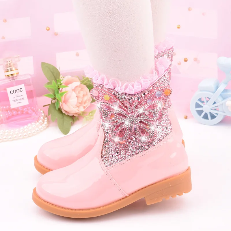 Модные зимние плюшевые детские зимние сапоги на высоком каблуке со стразами и бантом для девочек, детская непромокаемая хлопковая обувь принцессы Botines
Модные зимние плюшевые детские зимние сапоги на высоком каблуке со стразами и бантом для девочек, детская непромокаемая хлопковая обувь принцессы Botines