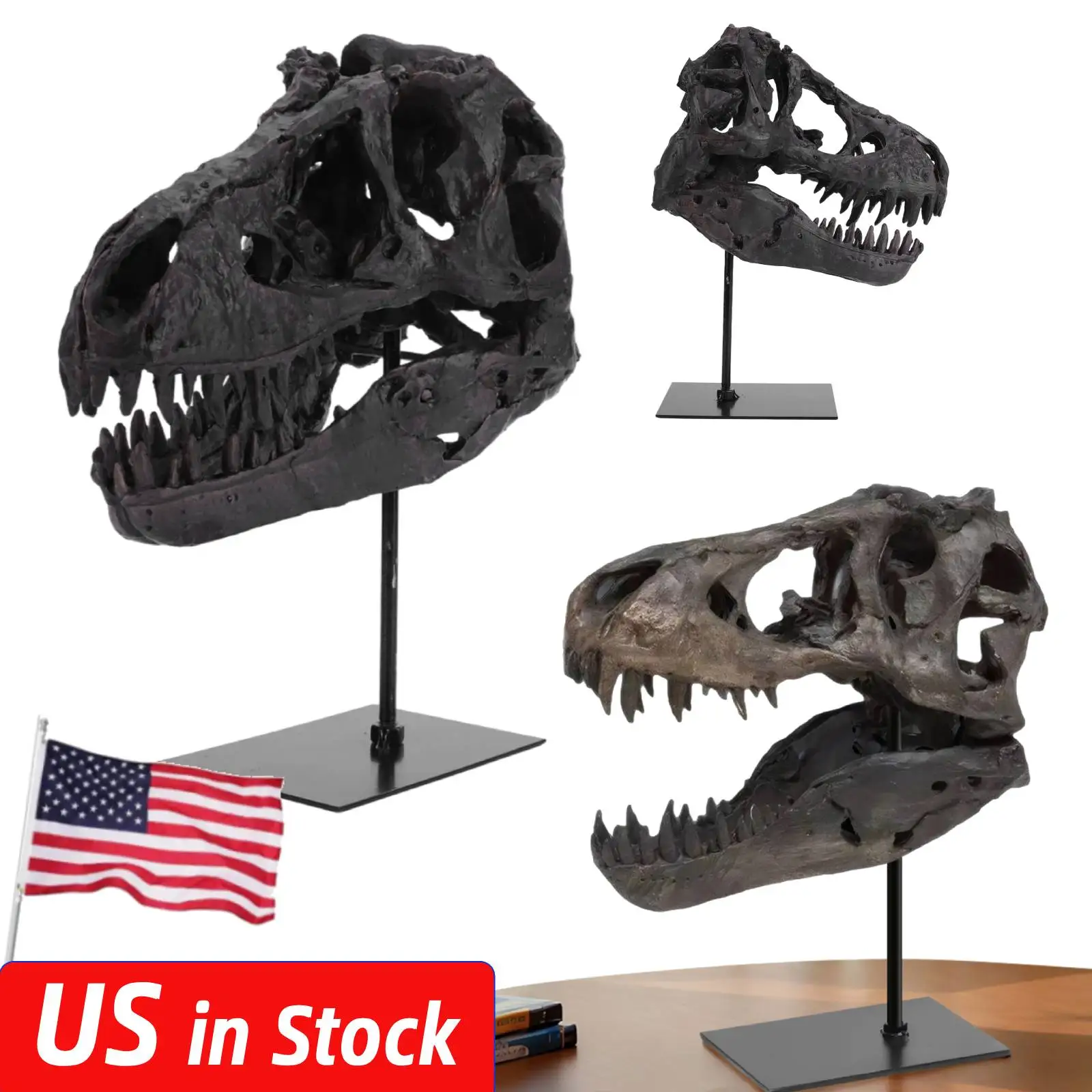 Tyrannosaurus Rex Fossil Figurine Resin Replica Head Sculptures Skull Sculptures Gift for Kids and Adults
Tyrannosaurus Rex Fossil Figurine Resin Replica Head Sculptures Skull Sculptures Gift for Kids and Adults