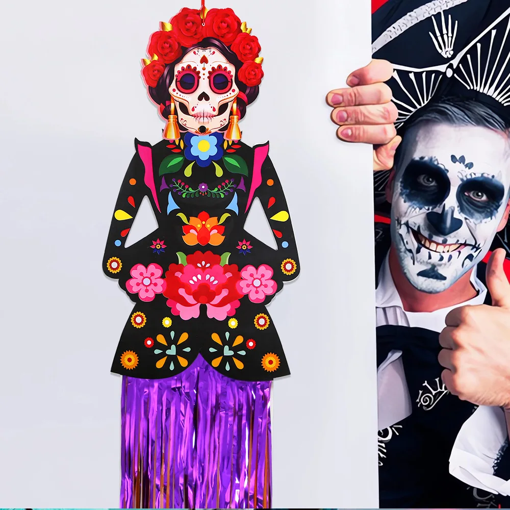 Mexico Day of the Dead Porch Sign Halloween Party Outdoor Decor Skeleton Ghost Couple Bride and Groom Patio Door Hanging Flags
Mexico Day of the Dead Porch Sign Halloween Party Outdoor Decor Skeleton Ghost Couple Bride and Groom Patio Door Hanging Flags