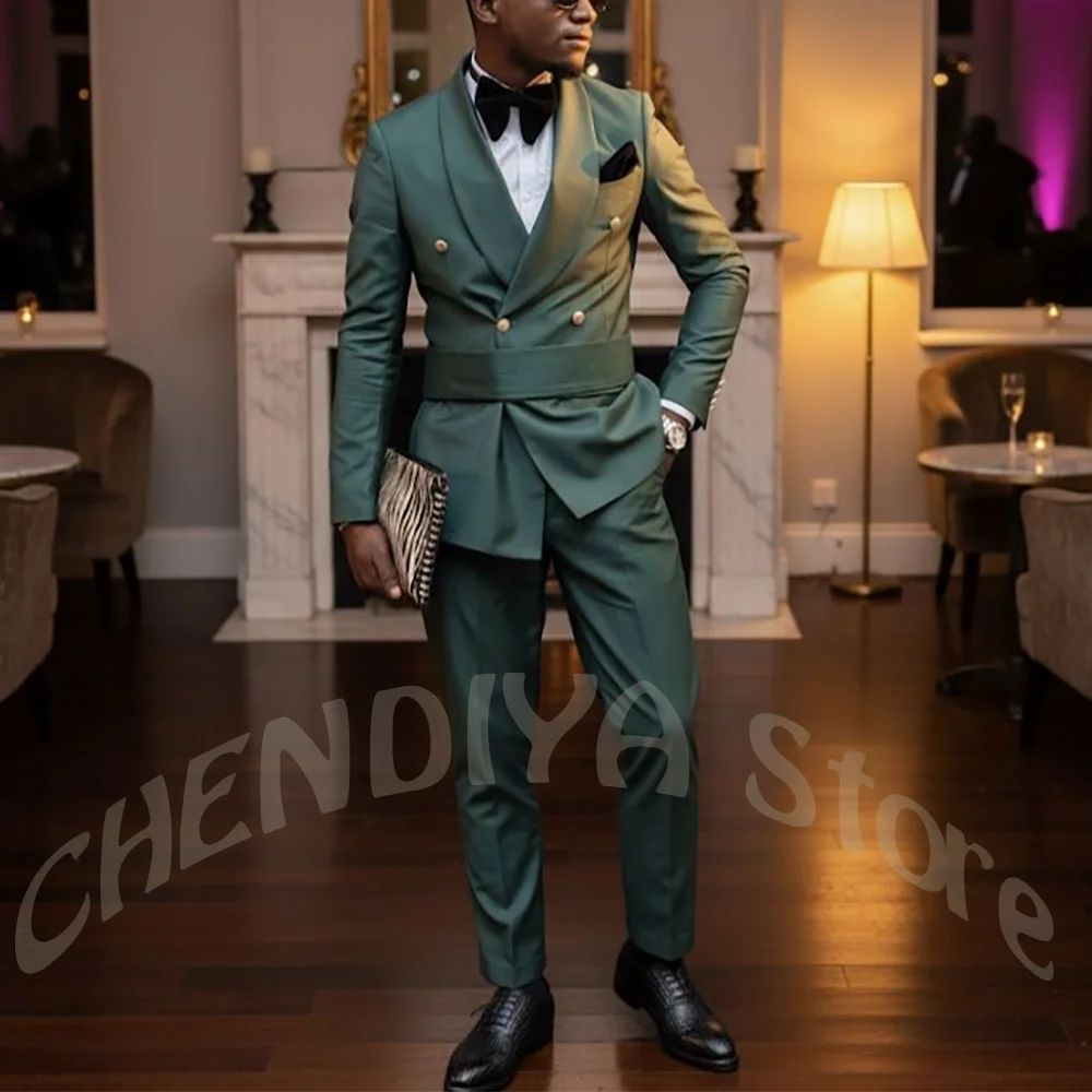 Customized Shawl Lapel Men's 2 Piece Suits with Belt Slim Fit High Quality Double Breasted Jacket Pants Prom Formal Outfit Daily
Customized Shawl Lapel Men's 2 Piece Suits with Belt Slim Fit High Quality Double Breasted Jacket Pants Prom Formal Outfit Daily