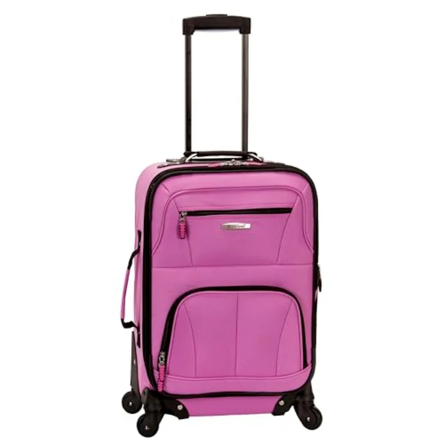 Pink 20-Inch Softside Spinner Luggage Carry-On for Travel Lightweight Durable Material with Smooth Rolling Wheels
Pink 20-Inch Softside Spinner Luggage Carry-On for Travel Lightweight Durable Material with Smooth Rolling Wheels