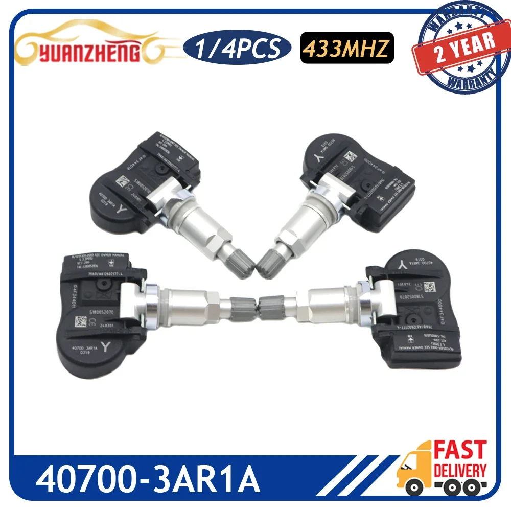 Car TPMS Tire Pressure Monitoring System Sensor 40700-3AR1A 433Mhz Fit For Nissan Sentra SR SV Versa SL 407003AR1A
Car TPMS Tire Pressure Monitoring System Sensor 40700-3AR1A 433Mhz Fit For Nissan Sentra SR SV Versa SL 407003AR1A