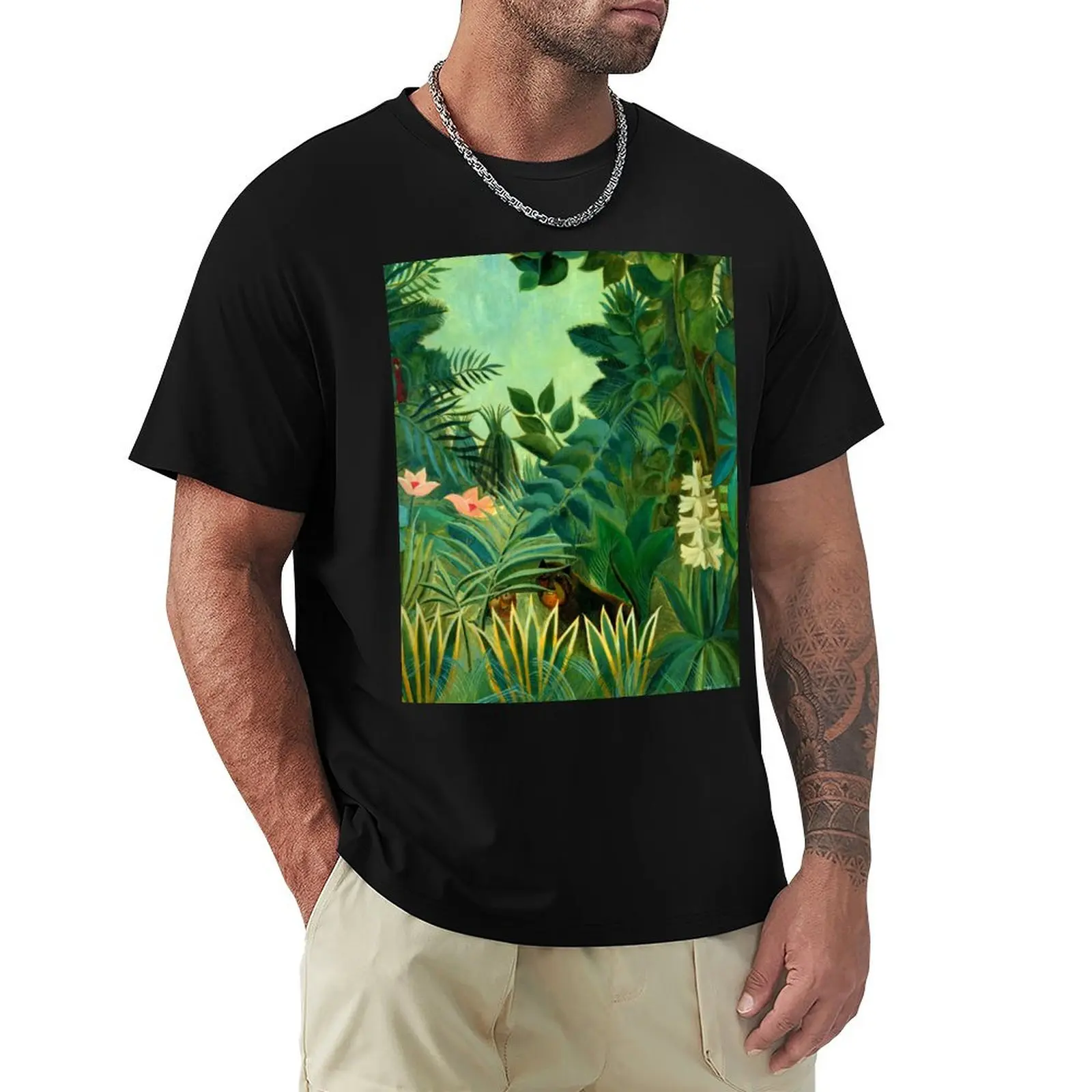 Henri Rousseau The Equatorial Jungle, 1909 T-Shirt tops anime stuff for a boy men workout shirt
Henri Rousseau The Equatorial Jungle, 1909 T-Shirt tops anime stuff for a boy men workout shirt