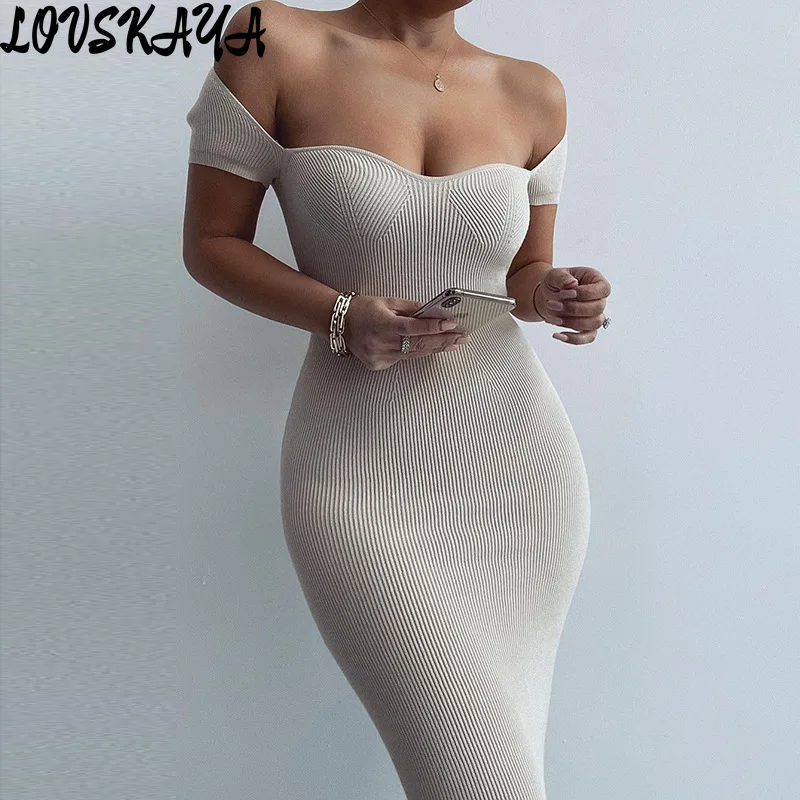 Instagram style new one line collar ribbed long slim fitting dress spring women's clothing
Instagram style new one line collar ribbed long slim fitting dress spring women's clothing