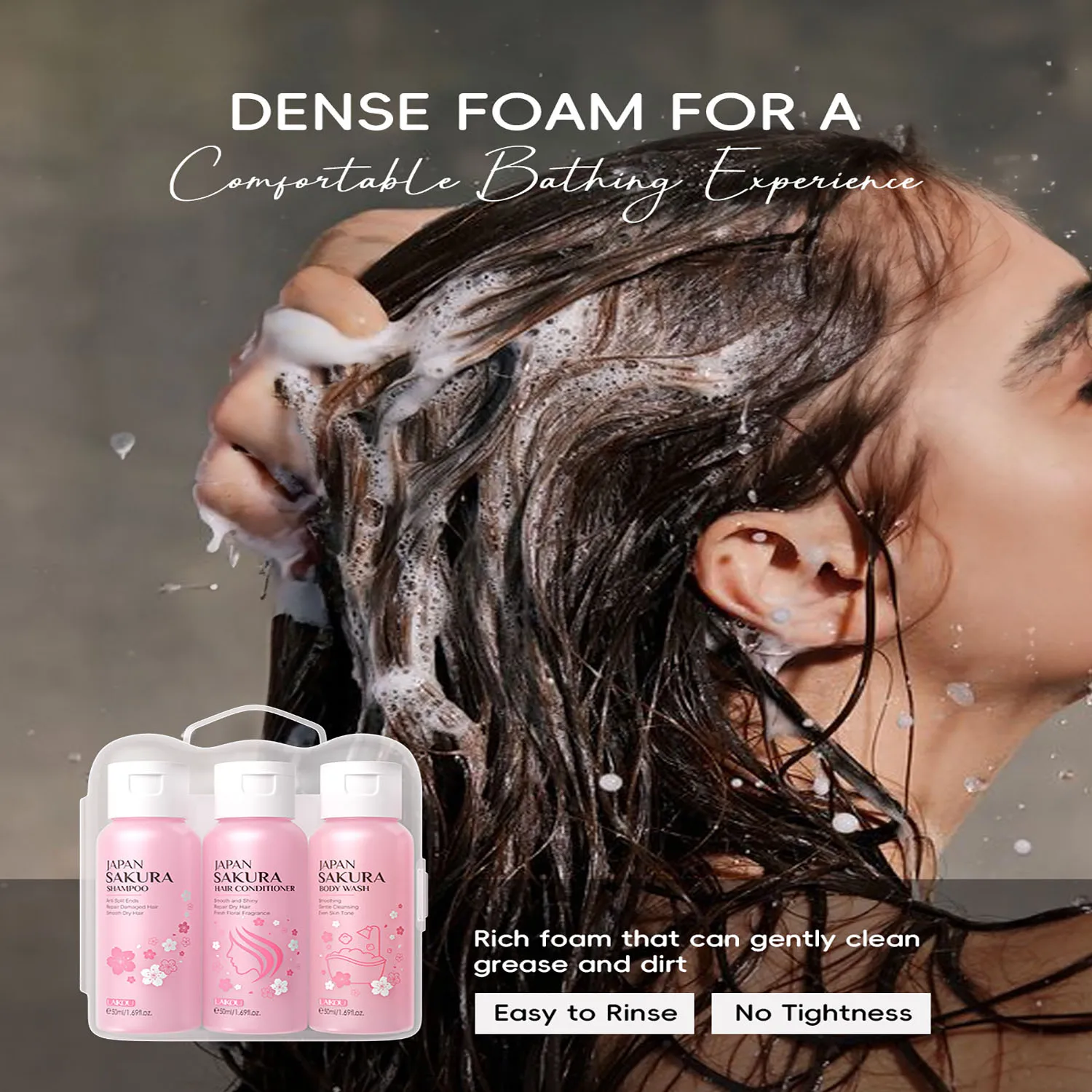 3PCS/SET LAIKOU Sakura Hair Conditioner Body Wash Shower Shampoo Cherry Blossom Moisturizing Smooth Gentle Cleansing Fragrant
3PCS/SET LAIKOU Sakura Hair Conditioner Body Wash Shower Shampoo Cherry Blossom Moisturizing Smooth Gentle Cleansing Fragrant
