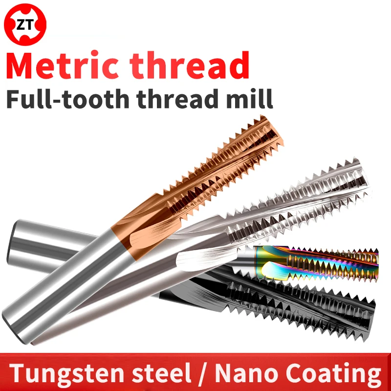 ZUANTONG CNC Carbide Tungsten Steel Full Thread Milling cutter mills CutterM3 M4 M5 M6 M8 M10 M12 M14 M16 M18 M20 M22 M24
ZUANTONG CNC Carbide Tungsten Steel Full Thread Milling cutter mills CutterM3 M4 M5 M6 M8 M10 M12 M14 M16 M18 M20 M22 M24
