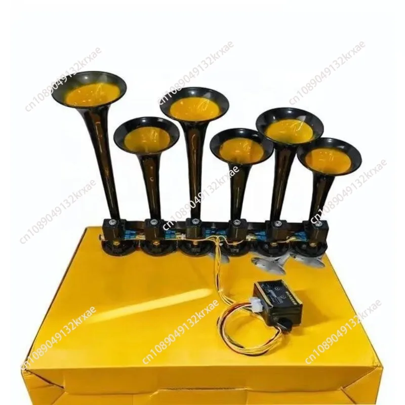 12/24V Six Tube Thirty-six Tone Car Music Horn Truck Electronic Control Metal Tube Music Air Horn with Button
12/24V Six Tube Thirty-six Tone Car Music Horn Truck Electronic Control Metal Tube Music Air Horn with Button