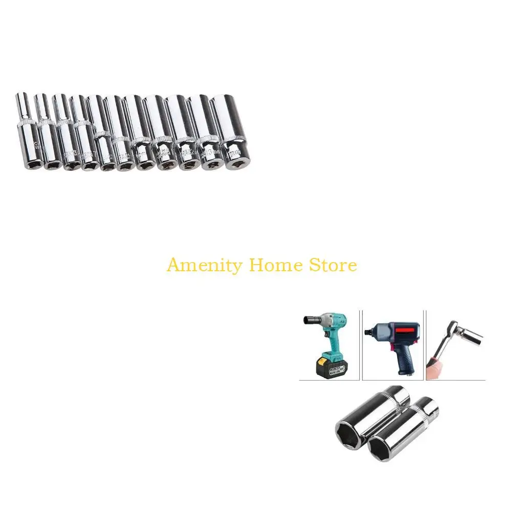 F26C 11Pcs Impact Socket Set Hexagonal Long Socket Set 1/4inch Impact Wrenches Socket Set Extension Bar for Home Car Repair
F26C 11Pcs Impact Socket Set Hexagonal Long Socket Set 1/4inch Impact Wrenches Socket Set Extension Bar for Home Car Repair