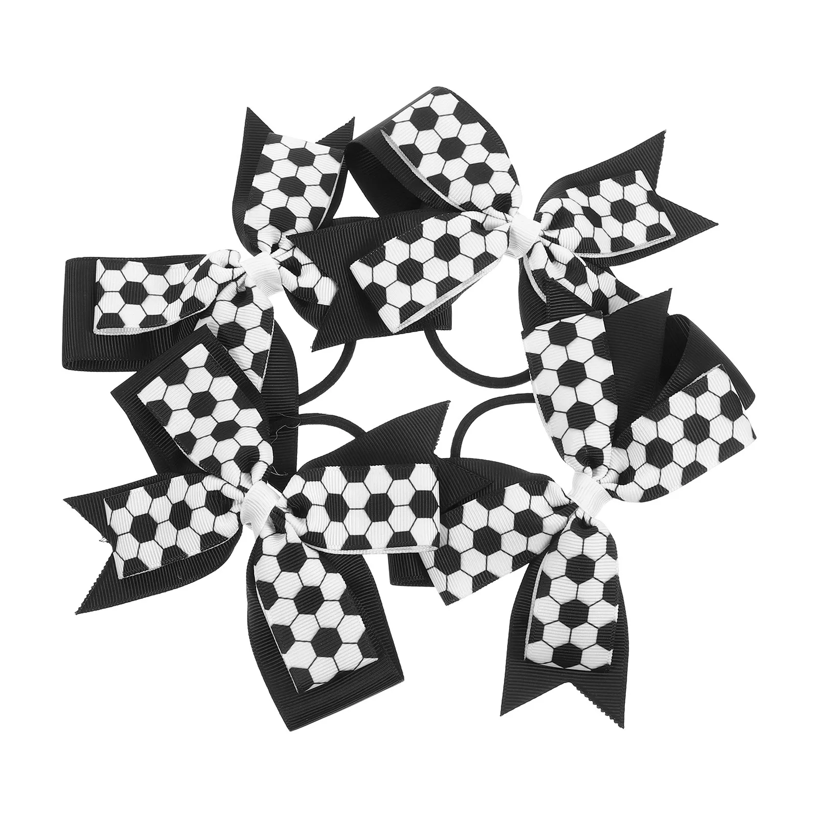 Набор из 4 резинок для волос с бантами в футбольном стиле, эластичные держатели для хвоста для девочек и малышей, удобные, не повреждающие волосы аксессуары для причесок
Набор из 4 резинок для волос с бантами в футбольном стиле, эластичные держатели для хвоста для девочек и малышей, удобные, не повреждающие волосы аксессуары для причесок