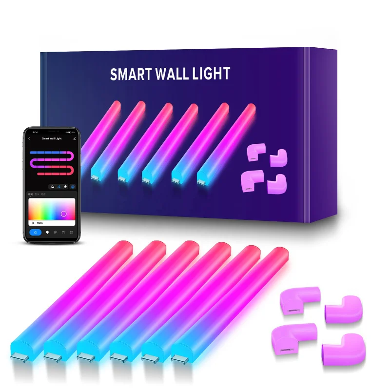 Multicolor Tuya Smart RGB Glide Lively Wall Lights Segmented Control Music Sync Home Decor LED Bars For Gaming Rhythm Dancing
Multicolor Tuya Smart RGB Glide Lively Wall Lights Segmented Control Music Sync Home Decor LED Bars For Gaming Rhythm Dancing