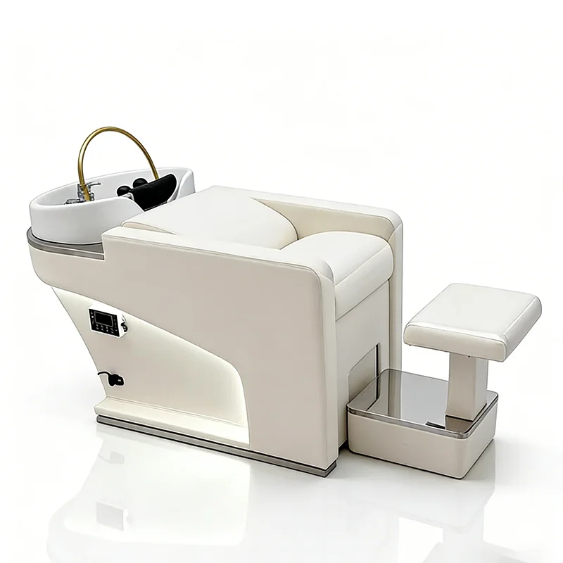 New Arrivals, High-end Salon Furniture, White Ceramic Basin, Reclining Shampoo Chair, Luxury Hair Treatment Shampoo Chair With F
New Arrivals, High-end Salon Furniture, White Ceramic Basin, Reclining Shampoo Chair, Luxury Hair Treatment Shampoo Chair With F