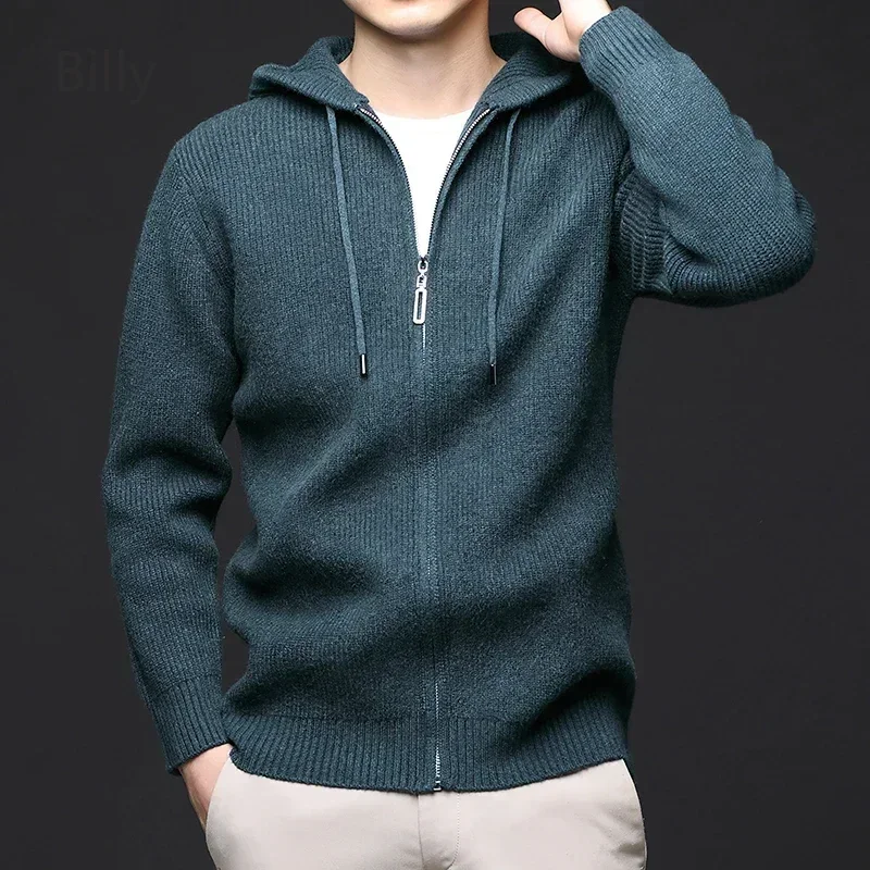 Billy Autumn and Winter 2024 Men's Hooded Knitted Jacket With Sheep Wool Thick Needle Zipper Long-sleeved Cardigan New Product
Billy Autumn and Winter 2024 Men's Hooded Knitted Jacket With Sheep Wool Thick Needle Zipper Long-sleeved Cardigan New Product