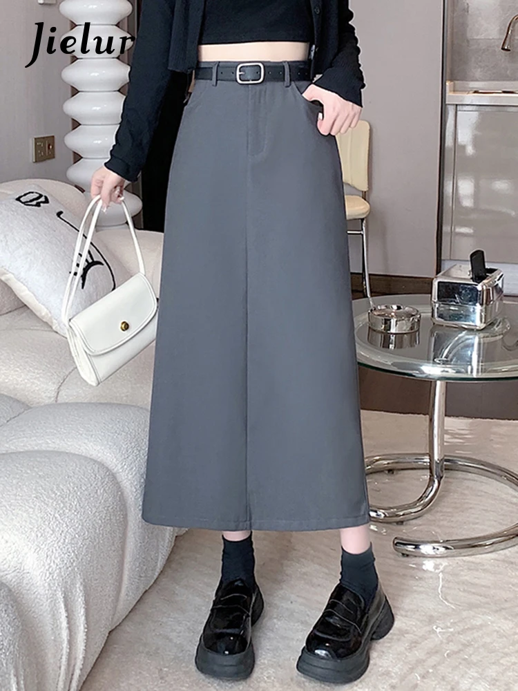 Jielur Black High Waist Slim Spring Female Suit Skirts Fashion Office Ladies Chic Pockets Belt Loose Casual Basic Women's Skirts
Jielur Black High Waist Slim Spring Female Suit Skirts Fashion Office Ladies Chic Pockets Belt Loose Casual Basic Women's Skirts