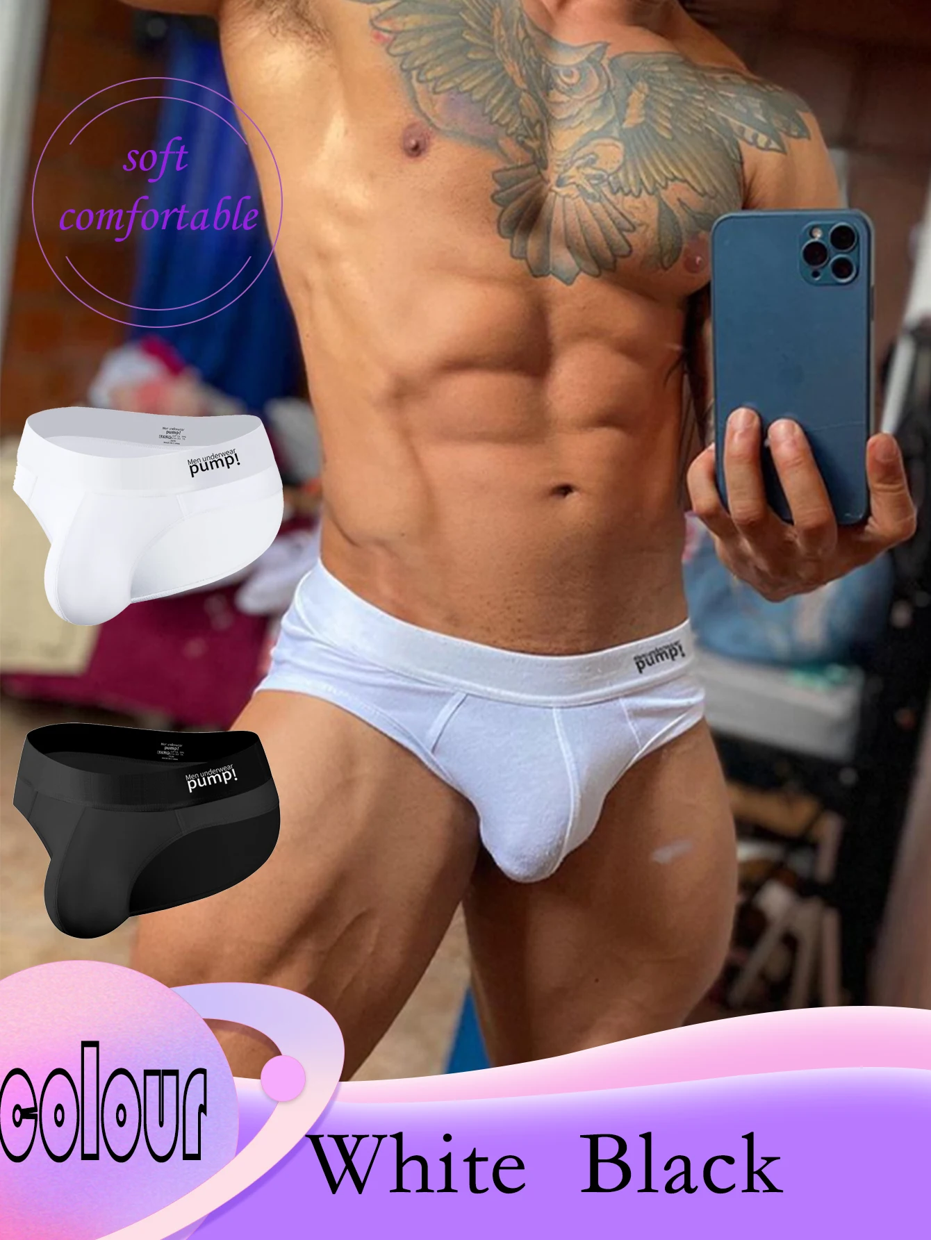 2Pcs Mixed Colors Cotton Comfortable Men's Breathable Briefs Simple Fashion Sexy Men Underwear Hip lifting Male Underpants
2Pcs Mixed Colors Cotton Comfortable Men's Breathable Briefs Simple Fashion Sexy Men Underwear Hip lifting Male Underpants