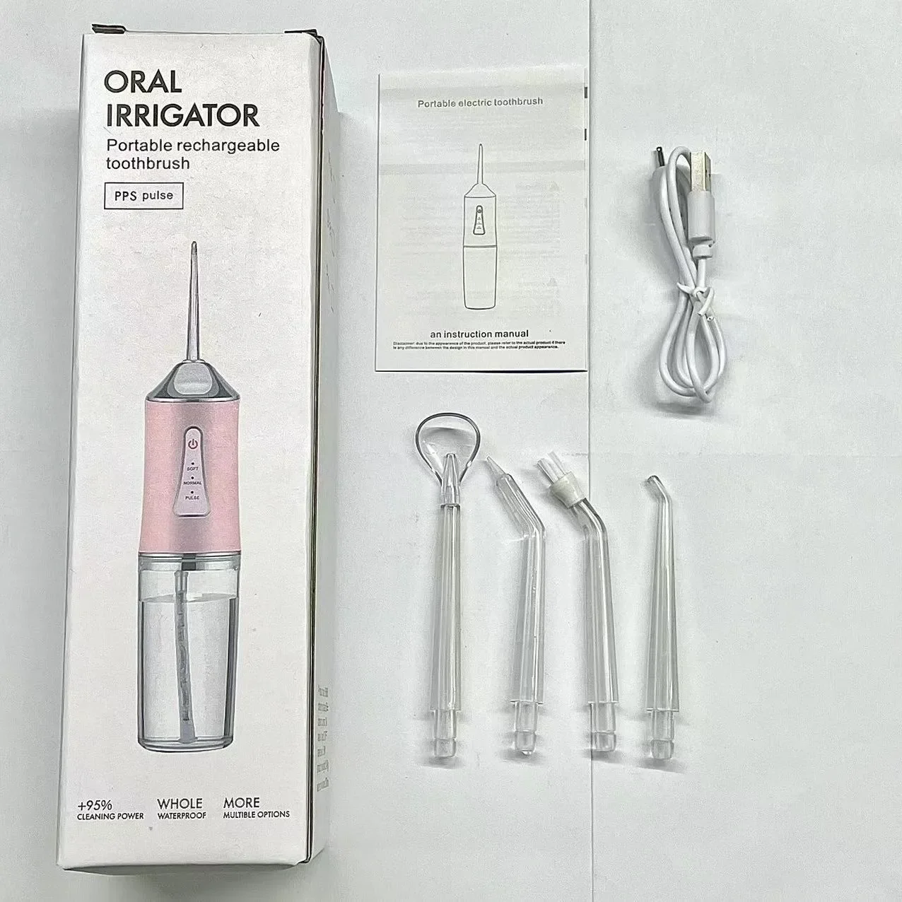 Oral Irrigator Portable Dental Water Flosser USB Rechargeable Water Jet Floss Tooth Pick 4 Jet Tip 220ml 3 Modes Teeth Cleaner
Oral Irrigator Portable Dental Water Flosser USB Rechargeable Water Jet Floss Tooth Pick 4 Jet Tip 220ml 3 Modes Teeth Cleaner