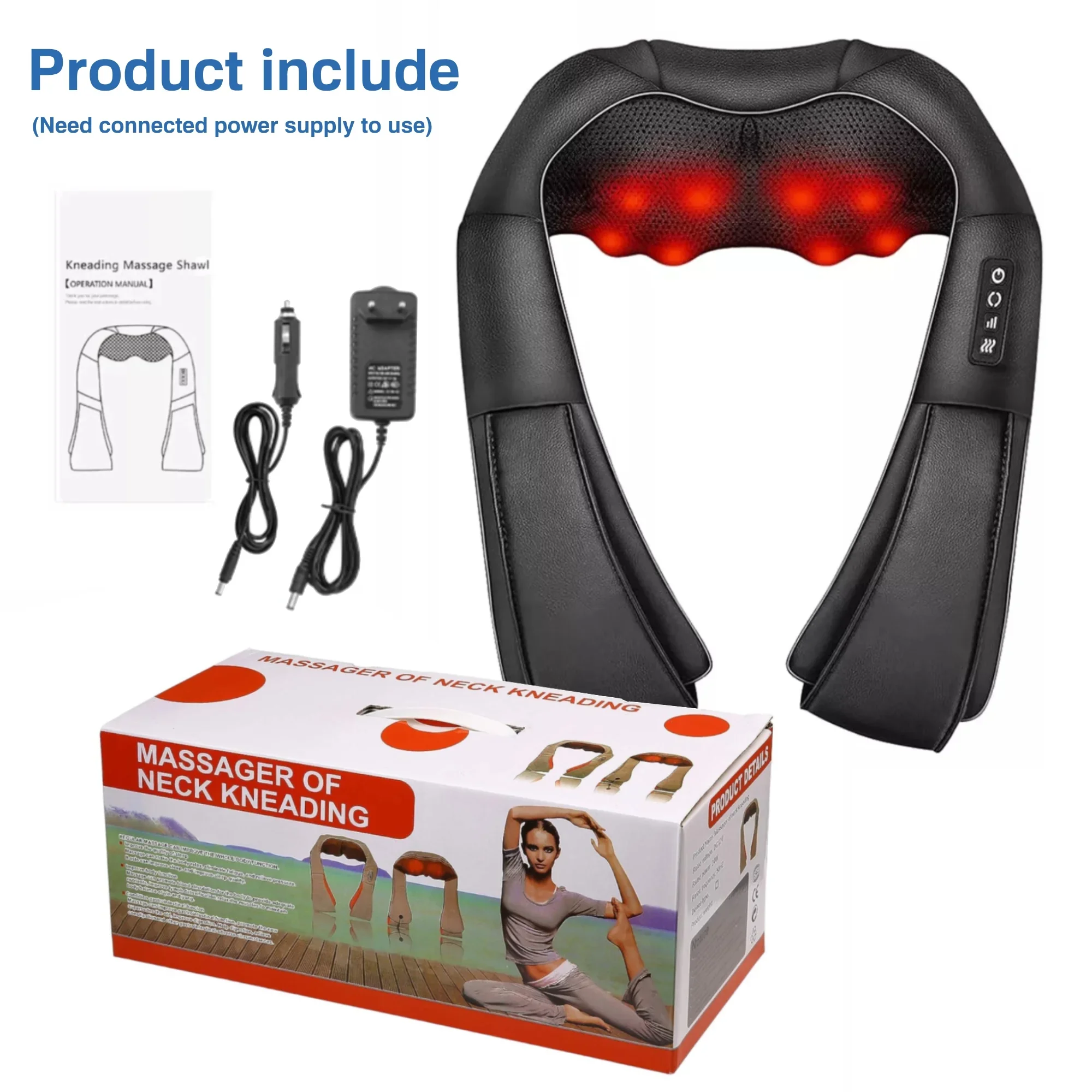 Back Shoulder and Neck Massager, Electric Full Body Massage to Legs Muscles Tissue Deep Kneading Heating Pillow Massage
Back Shoulder and Neck Massager, Electric Full Body Massage to Legs Muscles Tissue Deep Kneading Heating Pillow Massage