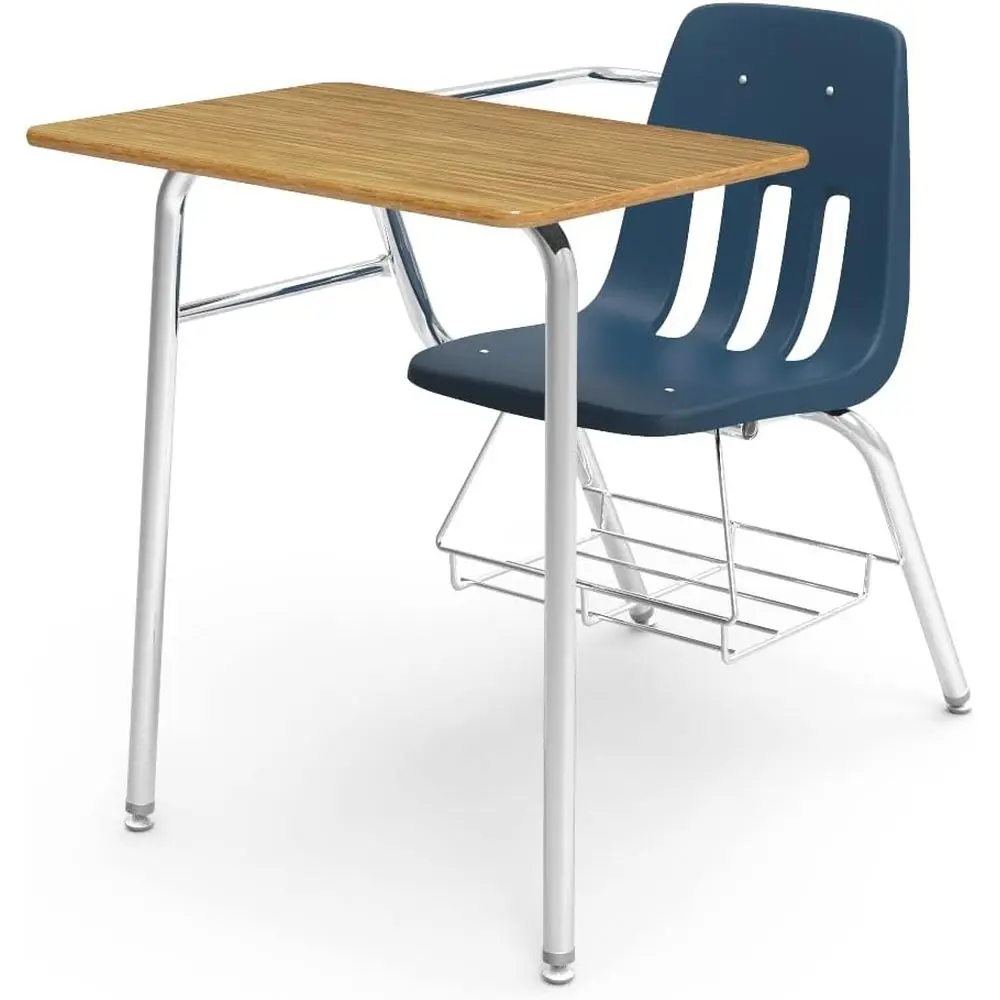 9400BR Classroom Combo Desk Chair (4 Desks) Ideal or Schools and Students rom 5th Grade - Adult, Chromwith Bookrack, Navy Seat -
9400BR Classroom Combo Desk Chair (4 Desks) Ideal or Schools and Students rom 5th Grade - Adult, Chromwith Bookrack, Navy Seat -